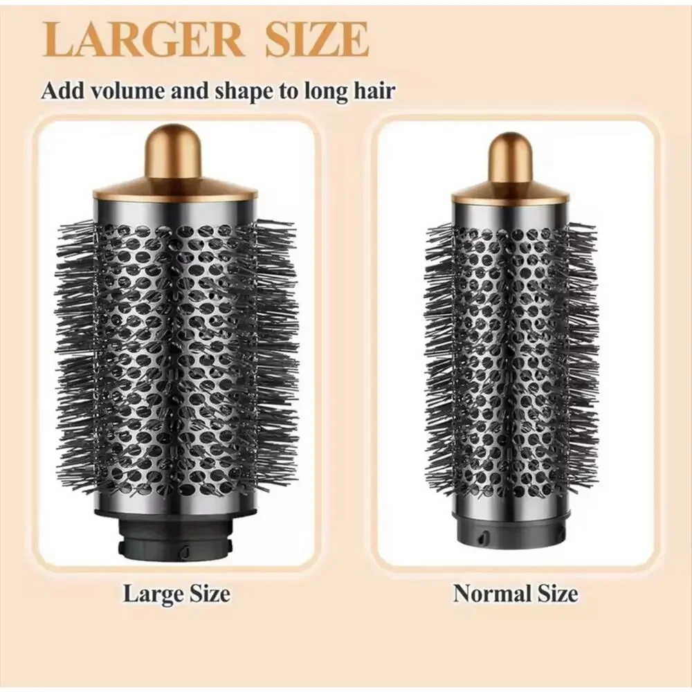 Attachment for Dyson Airwrap LARGE Round Volumizing Brush for HS01 / HS05 Gold